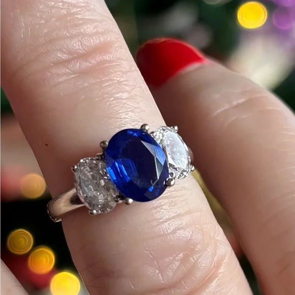 14k WG Blue Spinel Ring - Picture 6 of 15